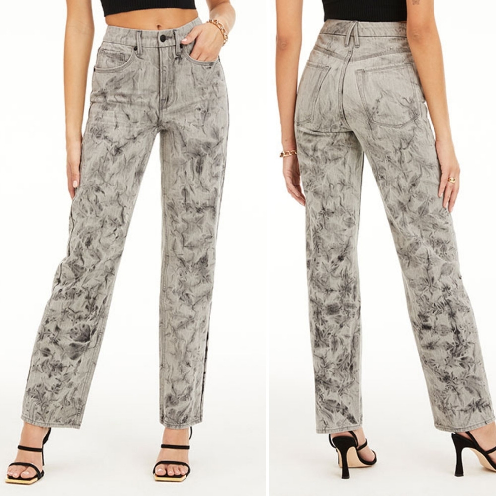✨FLASH SALE✨Good American 90s Marbled High Rise Jeans✨FINAL PRICE✨